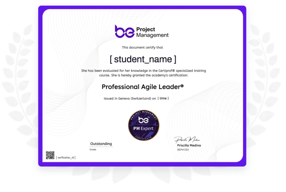 certification professional agile leader