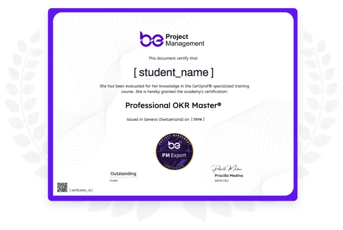 certification professional okr master