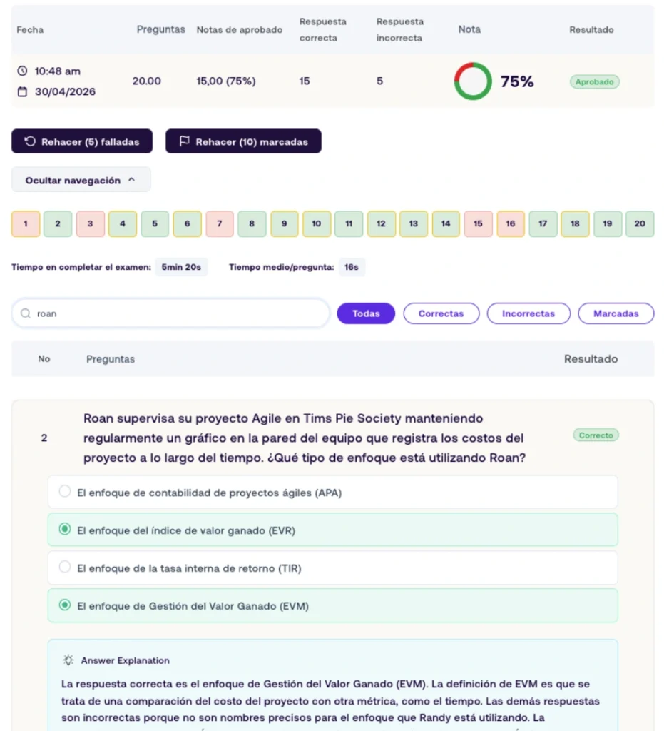 dashboard simulador pmi acp